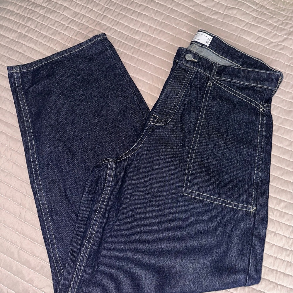 ASOS Relaxed Fit Blue Jeans with Classic Indigo Wash